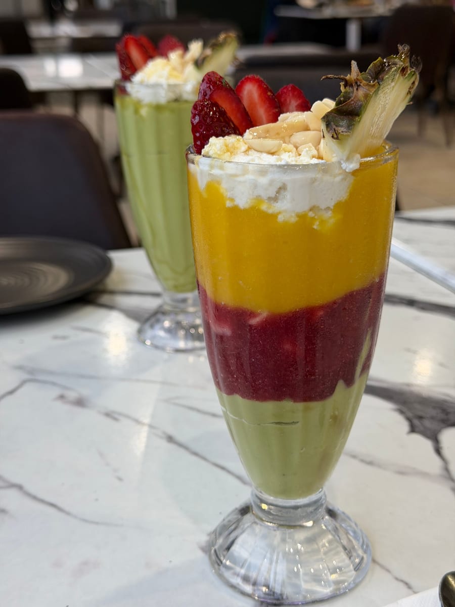 Strawberry, Mango, Chocolate Lassi
