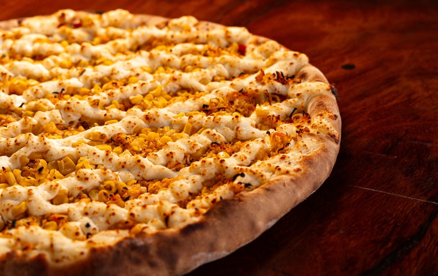 Creamy Corn Pizza