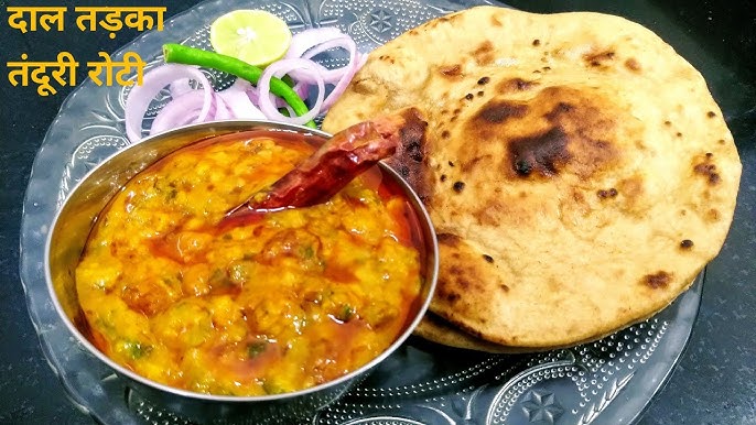 दाल + 5 तंदूरी रोटी ( butter)+ सलाद