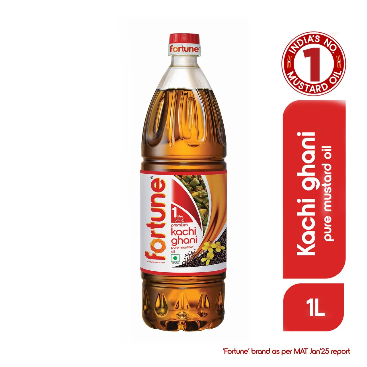 Fortune Kachi Ghani Mustard Oil 1 bottle