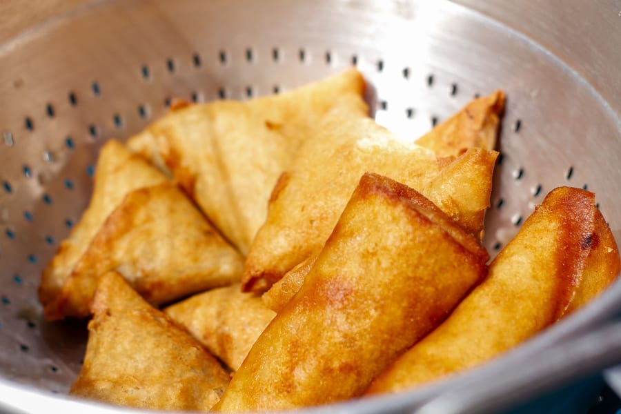 Cheese baked samosa