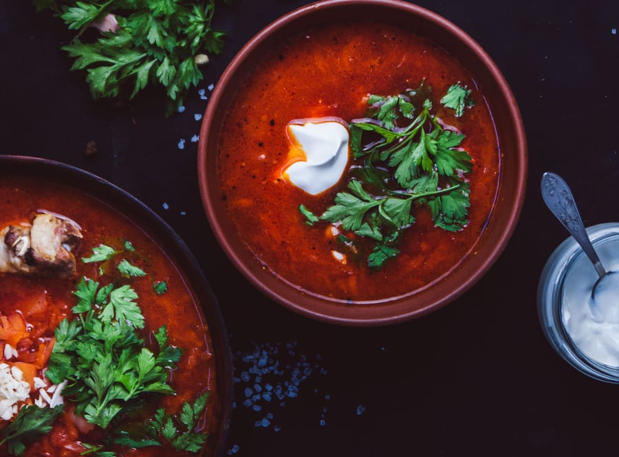Tomato soup with cream