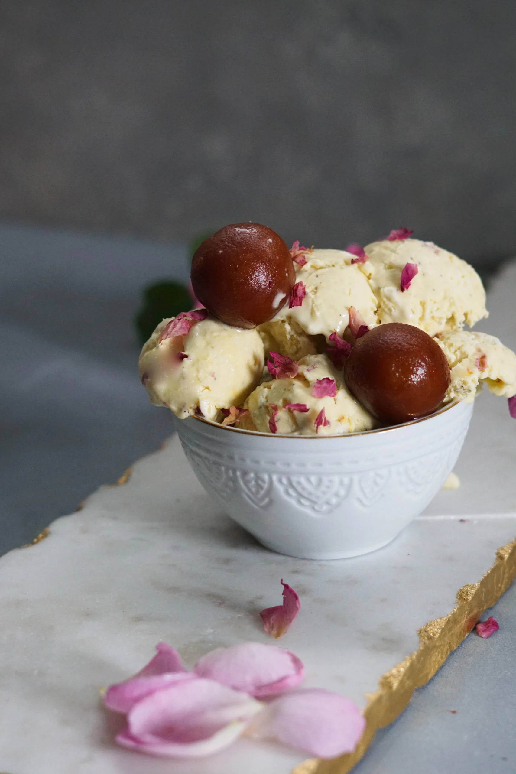 Gulab Jamun with Ice Cream