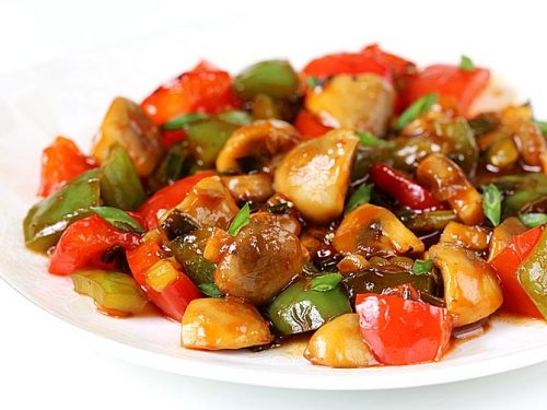 Mushroom chilli dry