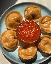 Veg Cheese Momos (वेज चीज मोमोस)