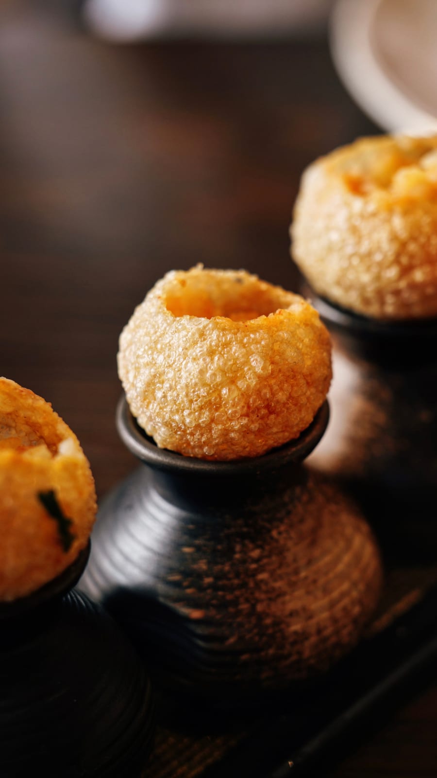 Chocolate Golgappa shot