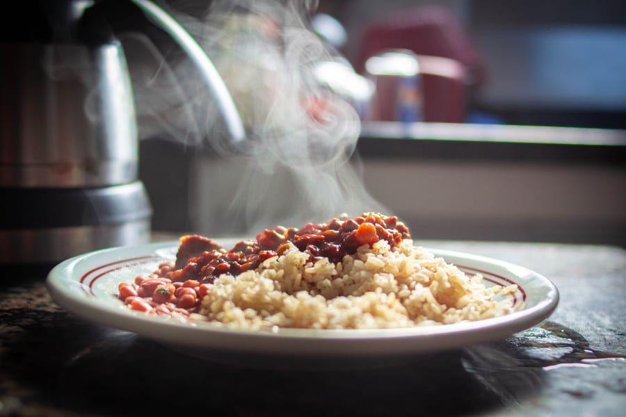 Chole with Steamed Rice