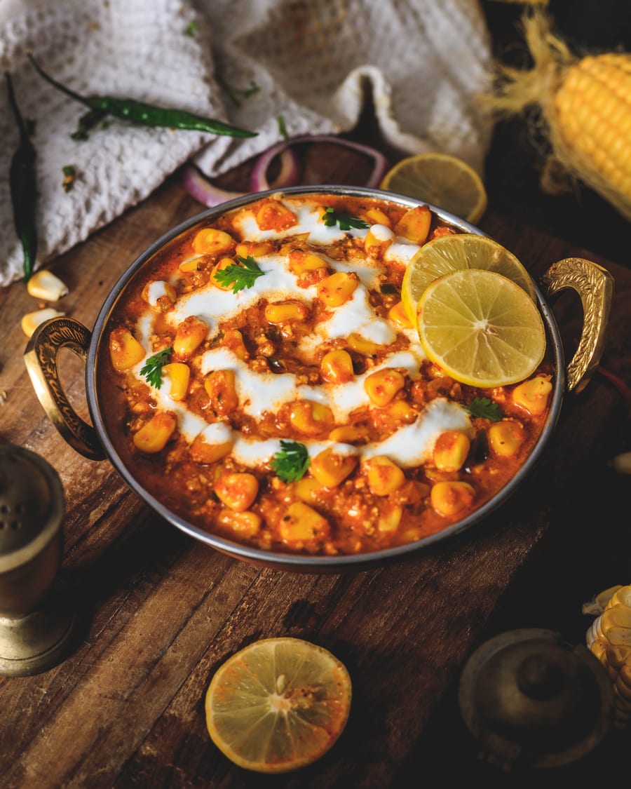 Cheese Corn Kofta Curry