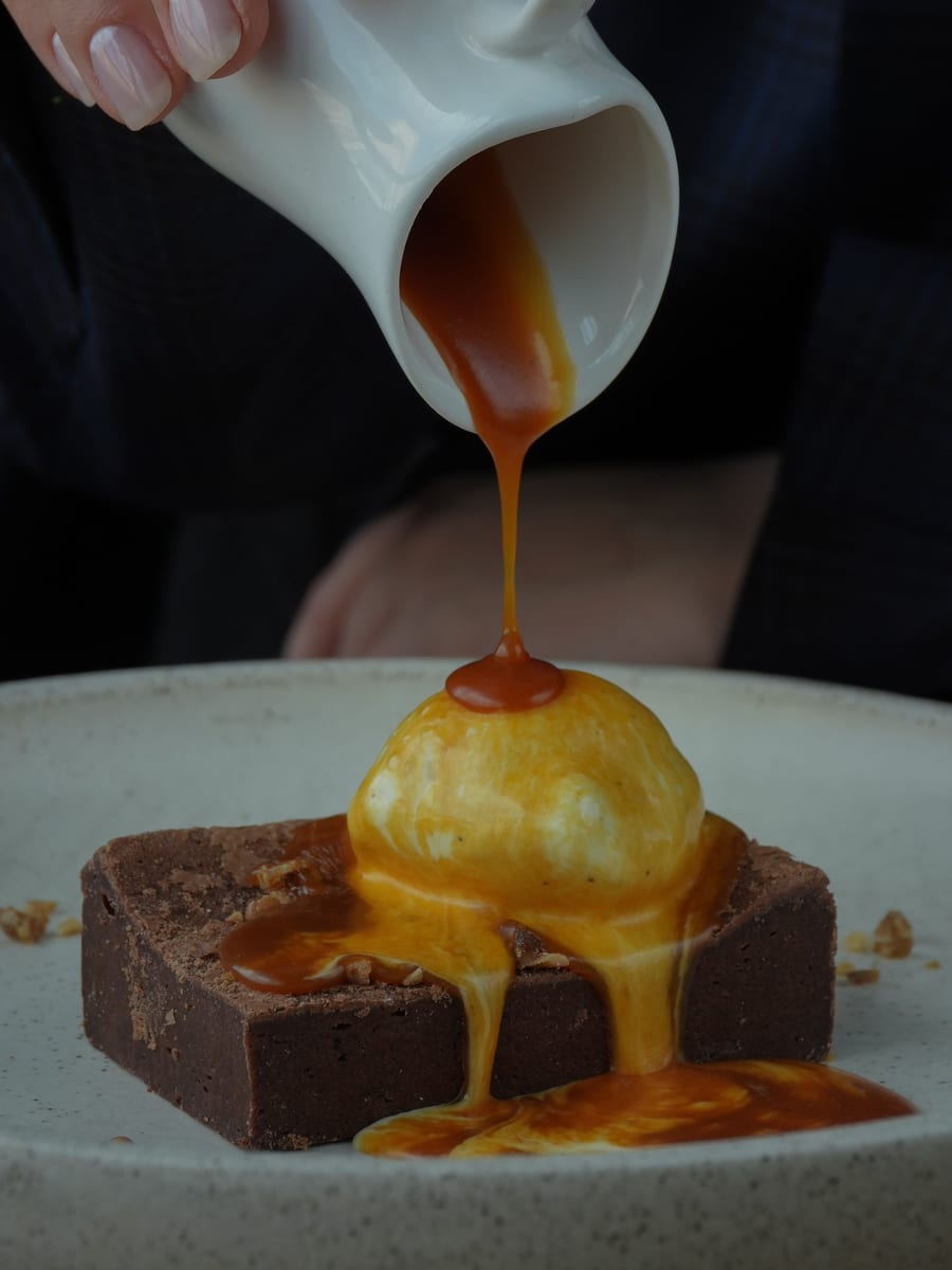 Hot Brownie with Ice Cream