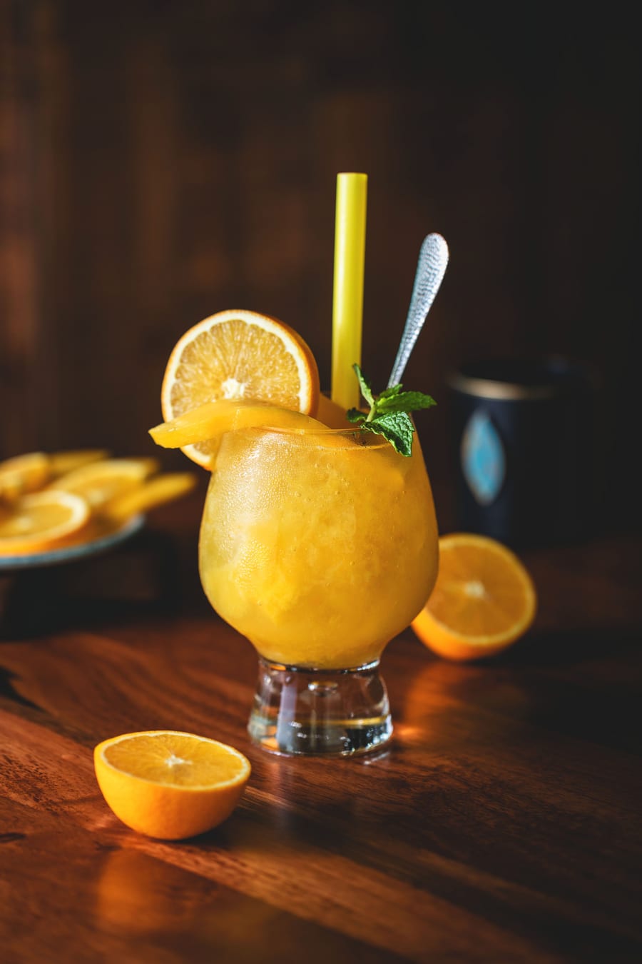 Orange ice crusher