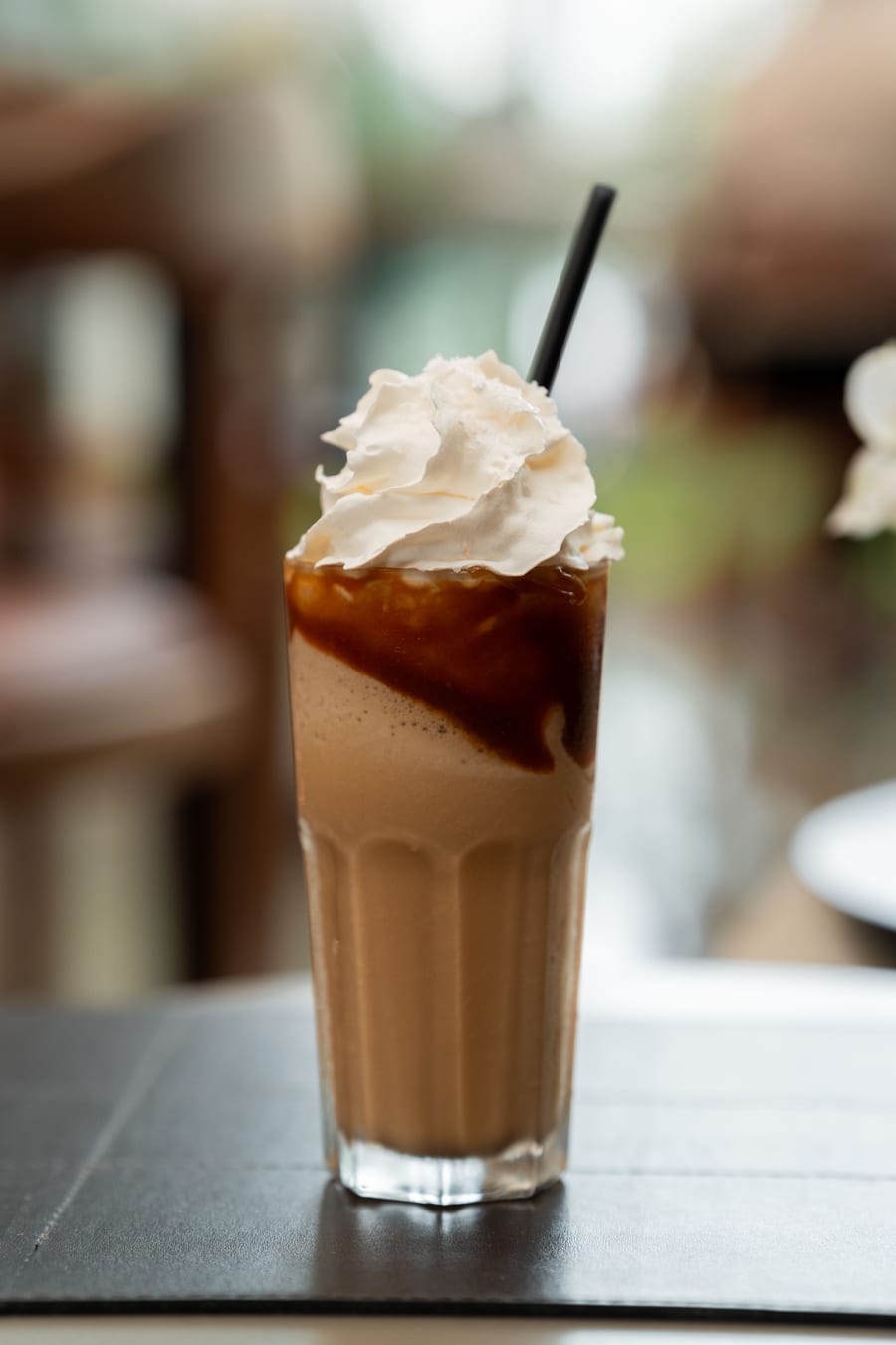 Cold coffee with ice cream