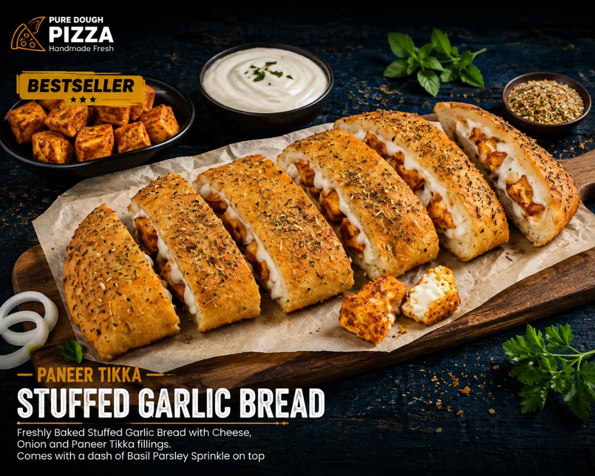 Paneer Tikka Stuffed Bread
