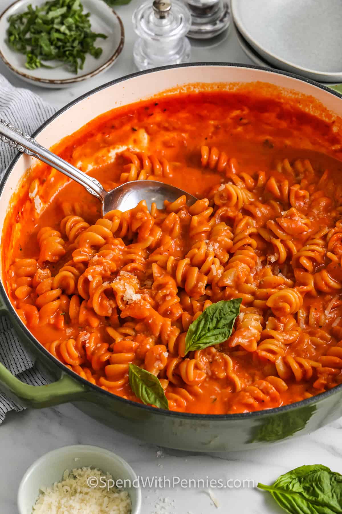 Red sauce pasta