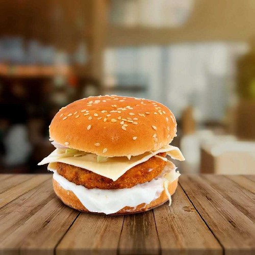 Aloo tikki cheese burger