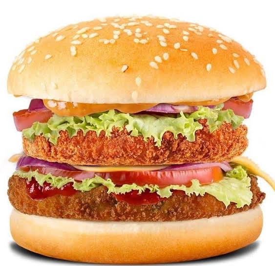 Double tikki + double cheese burger 