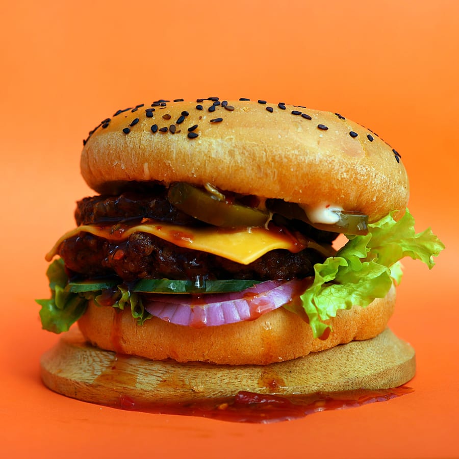 Veg Chilli Lava Burger Spicy burger