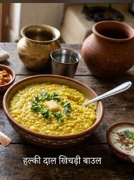 हल्की दाल खिचड़ी बाउल