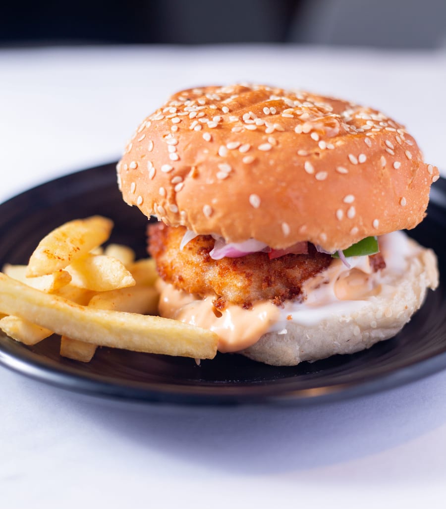 CRISPY KURKURE ALOO TIKKI BURGER