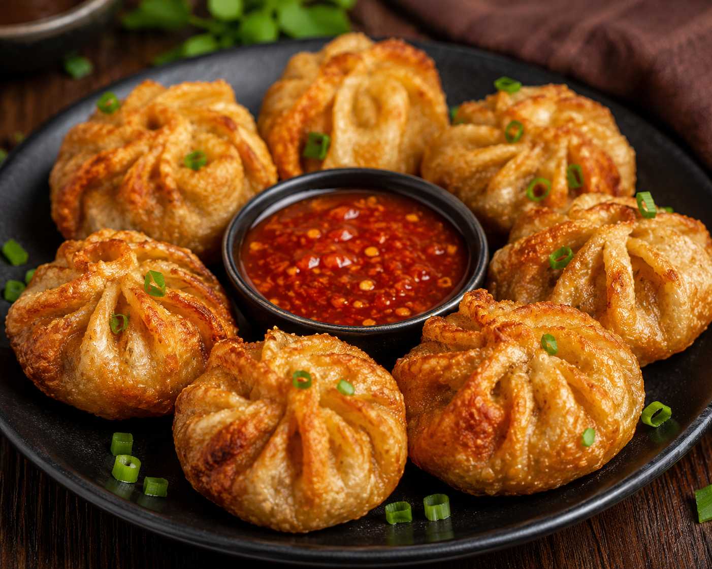 Vegetable fry momos