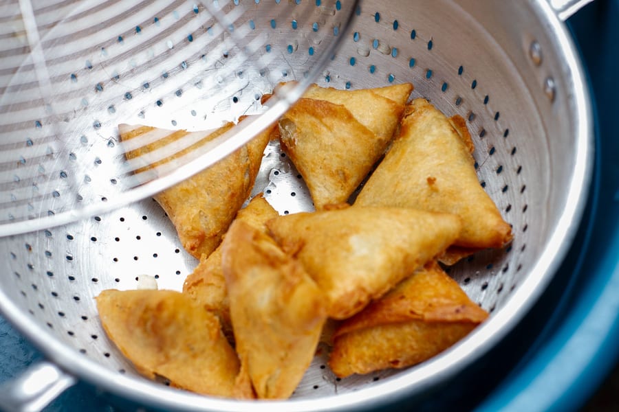 Corn cheese samosa