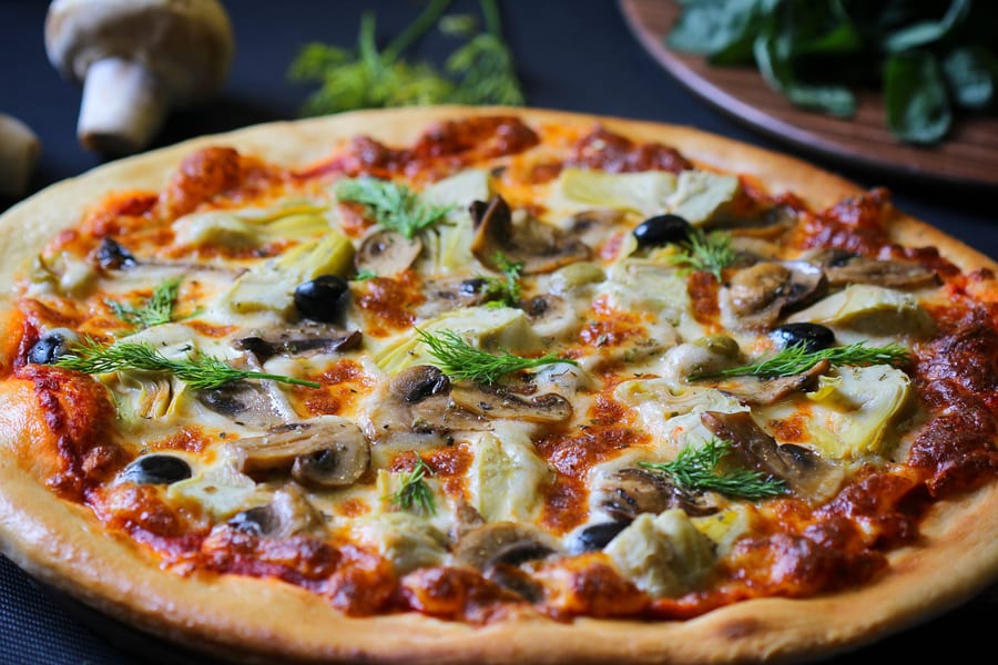 MUSHROOM CHEESE BURST PIZZA(L)
