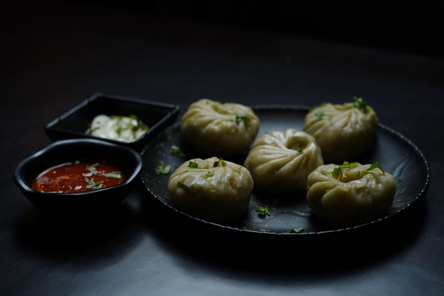 CORN CHEESE MOMOS (STEAMED)