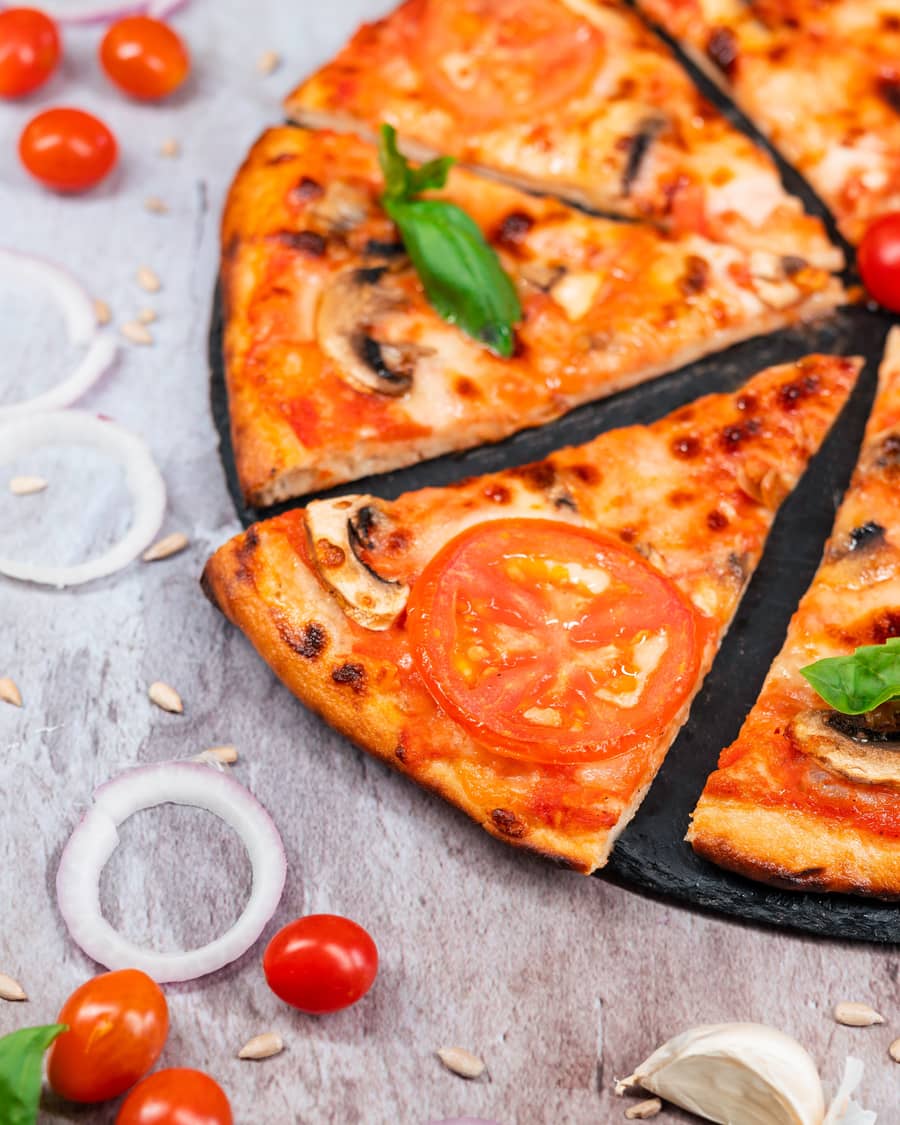 Mushroom Garlic pizza