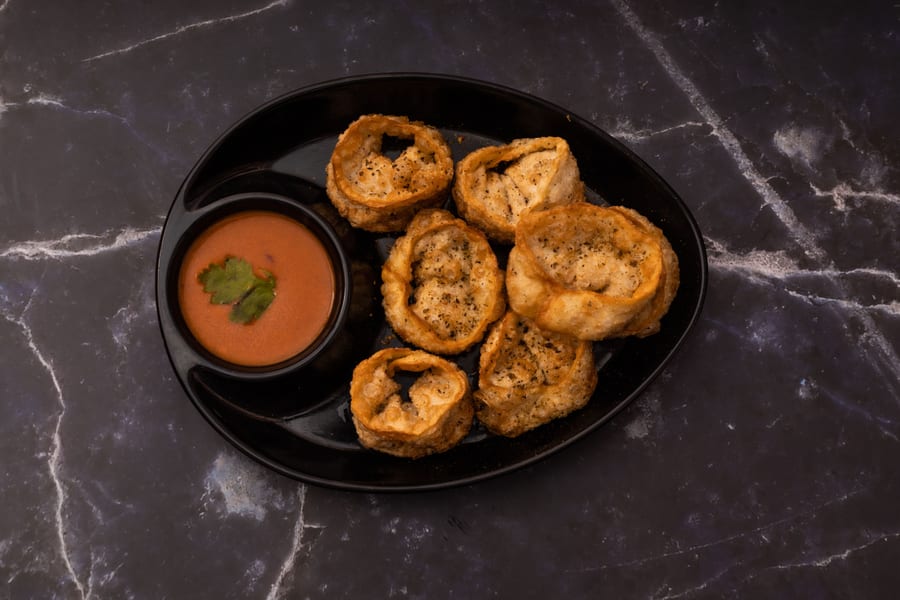 Fry Vegetable Momos (12 Piece)