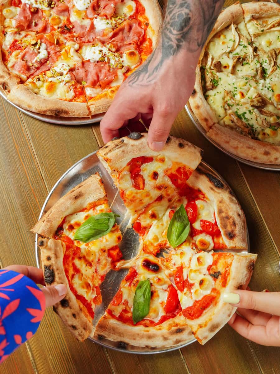 Mushroom Margherita pizza