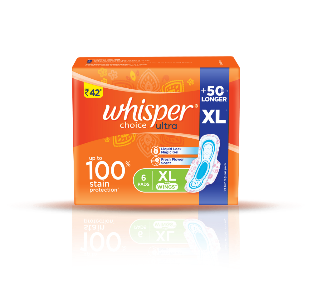 Whisper choice xl 6 pad