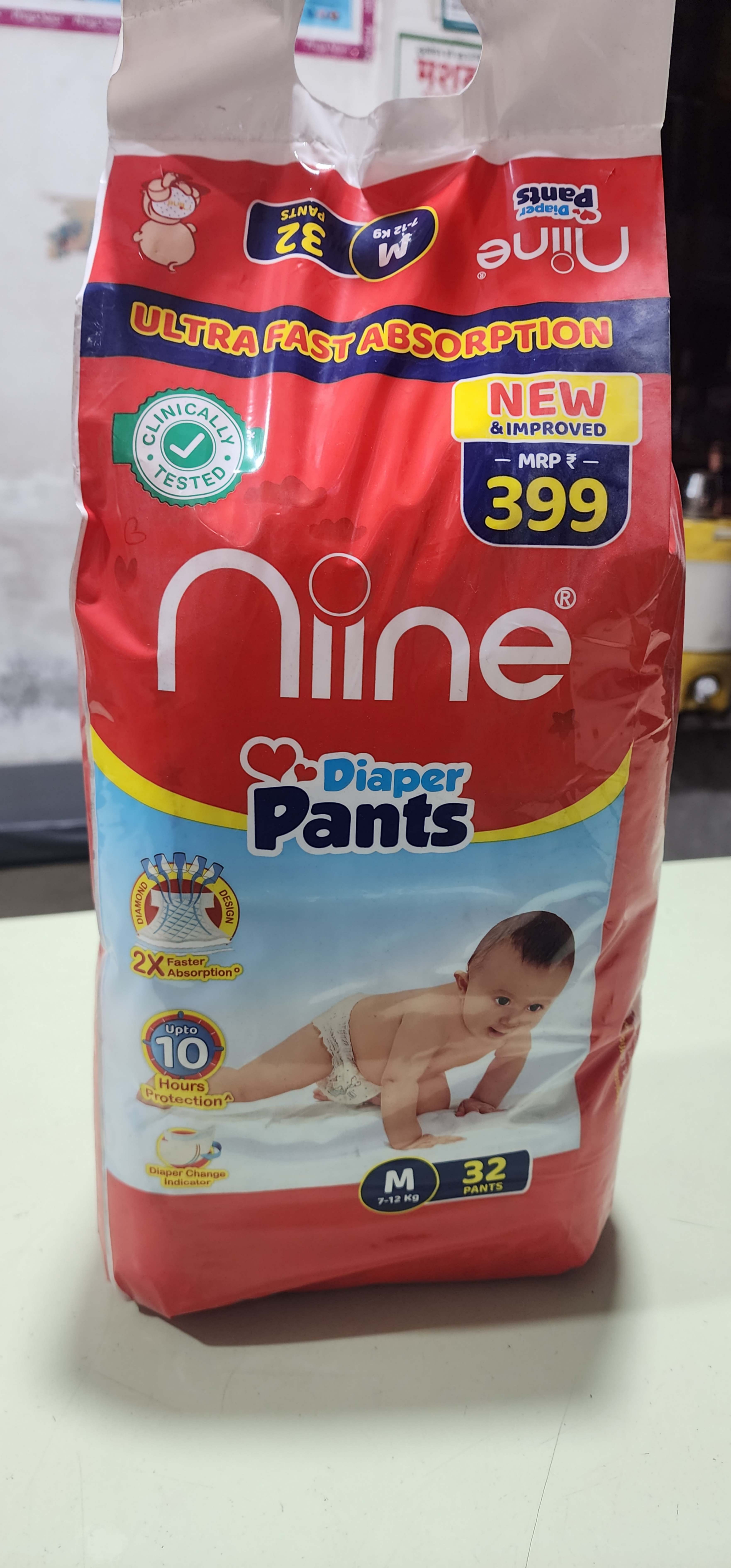 Nine diaper Pants M size (32 pcs)