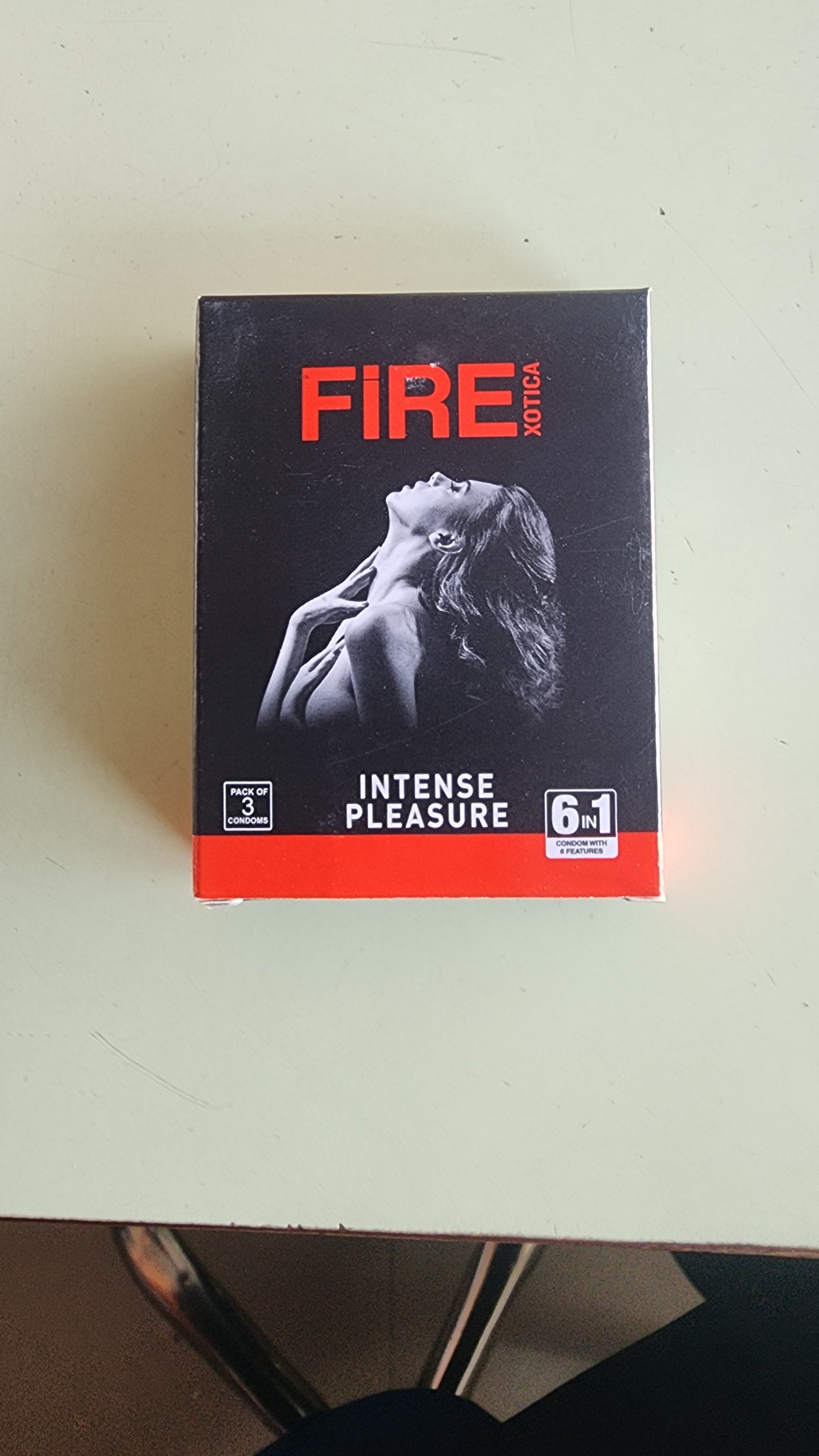Fire condom 3 pc pack